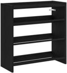 vidaXL Schuhregal Schwarz 60x25x62 cm Holzwerkstoff, Schuhschrank,...