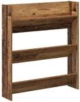 vidaXL Schuhregal Wandmontage Altholz-Optik 80x18x90 cm Holzwerkstoff,