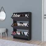 [en.casa] Schuhschrank Aurskog Schuhkipper f&uuml;r 18 Paare Schuhkommode mit 3