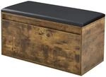 [en.casa] Sitzbank Degerfors mit Schublade 80 x 39 x 45 cm Schuhbank Schuhtruhe mit