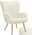 tectake&reg; Skandinavischer Stil Ohrensessel, Teddy Sessel Hygge, Breitcord Sessel