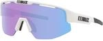 Bliz Unisex Matrix Small Nano Optics Nordic Sportbrille, white begonia-blue, CAT.2,