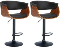 CLP 2er Set Barhocker Vestal Stoff Oder Kunstleder I Thekenhocker H&ouml;henverstellbar I