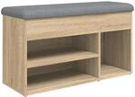 vidaXL Schuhbank, Schuhregal mit Stauraum, Sitzbank Bank mit gepolstertem...