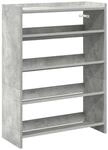 vidaXL Schuhregal Betongrau 60x25x81 cm Holzwerkstoff, Schuhschrank,