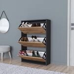 [en.casa] Schuhschrank Aurskog Schuhkipper f&uuml;r 18 Paare Schuhkommode mit 3