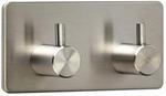 Garderobenhaken PANDORA 2-fach (90 x 45 x 29 mm) Edelstahl rostfrei...
