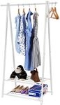 SONGMICS Kleiderst&auml;nder, Garderobenst&auml;nder, Garderobe, 2 Ablagen f&uuml;r Schuhe und