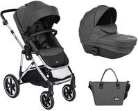Kikkaboo Kinderwagen Thea 2 in 1 Babywanne, Wickeltasche, Fu&szlig;abdeckung, Korb
