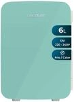 Cecotec Mini-K&uuml;hlschrank mit 6 l, Bolero MiniCooling Bahamas Mint, 12V-220V,