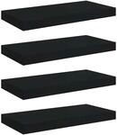 vidaXL 4X Wandregal Schwebend H&auml;ngeregal Wandboard B&uuml;cherregal Regalbrett