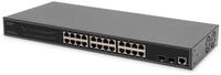 DIGITUS 27-Port Managed Gigabit PoE Netzwerk-Switch - 24 RJ45-Ports - 2 SFP-Ports - 1