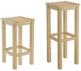 Erst-Holz Barhocker Kiefer Massivholz Tresenhocker w&auml;hlbar in 60cm oder 80cm