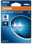 Osram COOL BLUE&reg; INTENSE W5W, up to 4,000K, halogen signal lamp, double blister (2