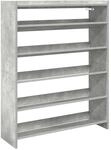 vidaXL Schuhregal Betongrau 80x25x100 cm Holzwerkstoff, Schuhschrank,