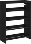 vidaXL Schuhregal Schwarz 60x25x81 cm Holzwerkstoff, Schuhschrank,...