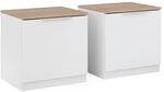 Vicco Nachttisch Betti, Wei&szlig;/Sonoma, 2er Set, zur Ablage von...
