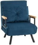 HOMCOM Schlafsessel 4 in 1 Sessel mit Schlaffunktion, 183 x 63 cm Klappbar
