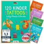 Famifidus 120 Kinder Tattoos hautfreundlich I Zauberhaftes Geschenk f&uuml;r M&auml;dchen und