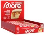 MORE Protein Bar, 10er Box, 10 x 50 g, White Chocolate Peanut Caramel | Protein