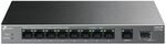TP-Link 10-Port Desktop Gigabit Switch MIT 8 POE+-Ports, Managed Switch, Schwarz,