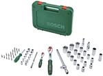 Bosch Ratschen Set 1/4" + 1/2", 57-teilig (Zwei robuste Ratschen; 55 Zubeh&ouml;re; Hohes