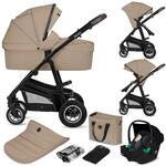 LIONELO BIANKA Kinderwagen 3 in 1 bis 22 kg Babywanne Autositz Zusammenlegbar,