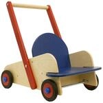 HABA 1646 - Lauflernwagen, Lauflernhilfe aus Holz mit Sitz und viel Platz zum