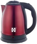 Herzberg HG5011-RD, Elektrischer Wasserkocher 1,8L Edelstahl Kabellos Rot, Leistung