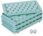 Relaxdays Eisw&uuml;rfelform rund, 3er Set, wiederverwendbar, 2,5 cm Kugeln, 33 einzelne