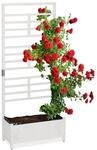 Relaxdays Pflanzkasten mit Spalierwand, HBT 171 x 71,5 x 32cm, Sichtschutz mit