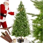 tectake® Künstlicher Weihnachtsbaum, 180 cm, Weihnachtsbaum mit Spritzguss- und tectake® Künstlicher Weihnachtsbaum, 180 cm, Weihnachtsbaum mit Spritzguss- und