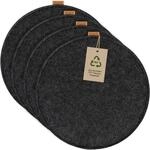 Miqio Design Filz Sitzkissen Rund mit Antirutschnoppen | 35cm | 4er-Set |...