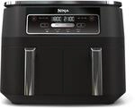 Ninja Foodi Dual Zone Airfryer Hei&szlig;luftfritteuse, 2 F&auml;cher, 7,6 l, 4-in-1, ohne