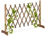 Relaxdays Rankgitter Holz, ausziehbar bis 185 cm, Rankhilfe Kletterpflanzen,