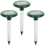 VOSS.sonic Dreierpack: 3 MoleEx 1000 Maulwurfvertreiber Solar, mit Ton & Vibration,