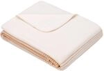Ibena Jacq. Baumwolldecke Salerno mit GOTS 140 x 200 cm Farbe orange/wollwei&szlig;