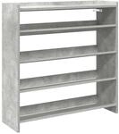 vidaXL Schuhregal Betongrau 80x25x81 cm Holzwerkstoff
