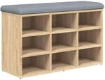 vidaXL Schuhbank Sonoma-Eiche 82 x 32 x 50 cm Holzwerkstoff