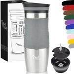 Milu Thermobecher 370ml 450ml Isolierbecher Kaffeebecher to go - 100% Auslaufsicher -