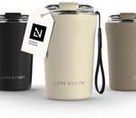 LARS NYS&Oslash;M Thermo Kaffeebecher to go mit Trageschlaufe & Tritan Deckel | Travel Mug