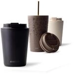 MAMEIDO Thermobecher 350 ml (Rich Black) | 4h hei&szlig;/8h kalt, auslaufsicher & BPA-frei