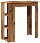 vidaXL Bartisch mit Regal Altholz-Optik 102x50x103,5 cm Holzwerkstoff, Party Tisch,