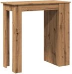 vidaXL Bartisch mit Regal Artisan-Eiche 102x50x103,5 cm, Party Tisch,