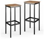 Vicco Barhocker 2er Set Fyrk, Eiche rustikal, 32 x 78 cm