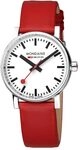 Mondaine Herren Analog Schweizer Quarzwerk Uhr mit Vegan Traubenleder Armband