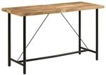 vidaXL Bartisch, Stehtisch mit Eisengestell, K&uuml;chentisch Tisch mit Holzplatte,