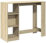 vidaXL Bartisch, Stehtisch mit Regal, Tresentisch f&uuml;r K&uuml;che Wohnzimmer...