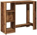 vidaXL Bartisch mit Regal Altholz-Optik 124x46x103,5 cm Holzwerkstoff