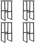 vidaXL Barhocker 4 STK. Schwarz 38x38x80 cm Pulverbeschichteter Stahl,...